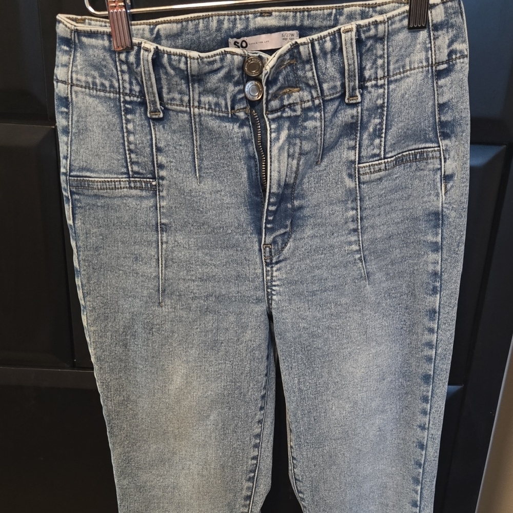 SO Women's High Rise Light Blue Jeans